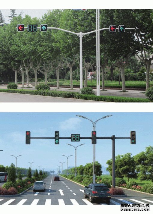 雙叉型、T型交通信號燈桿