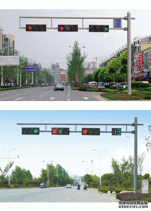 雙橫臂單立柱信號燈桿